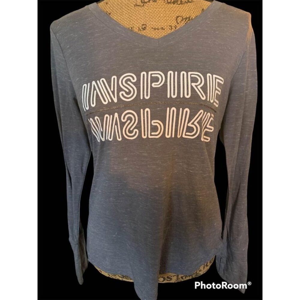 🌸3/$15🌸Gray Dry Trek Inspire Shirt Petite Medium Tek Gear